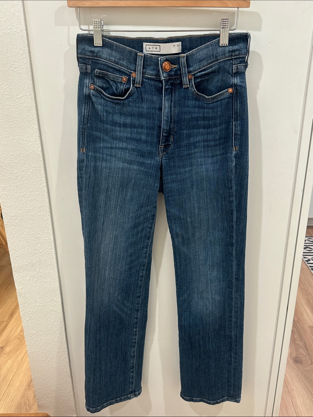 AYR Dark Blue Straight Leg Women’s Jeans “The Pop”